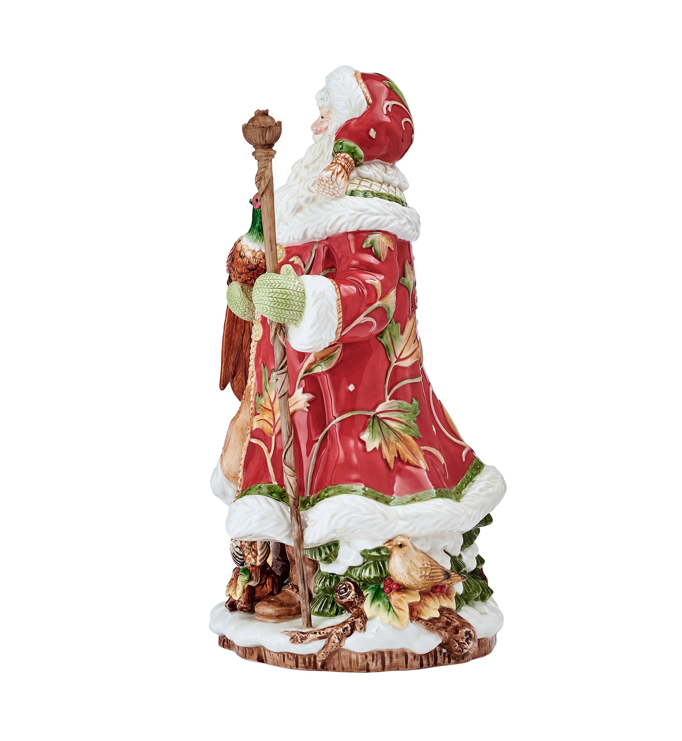 Brilliant Bordeaux Santa Figurine