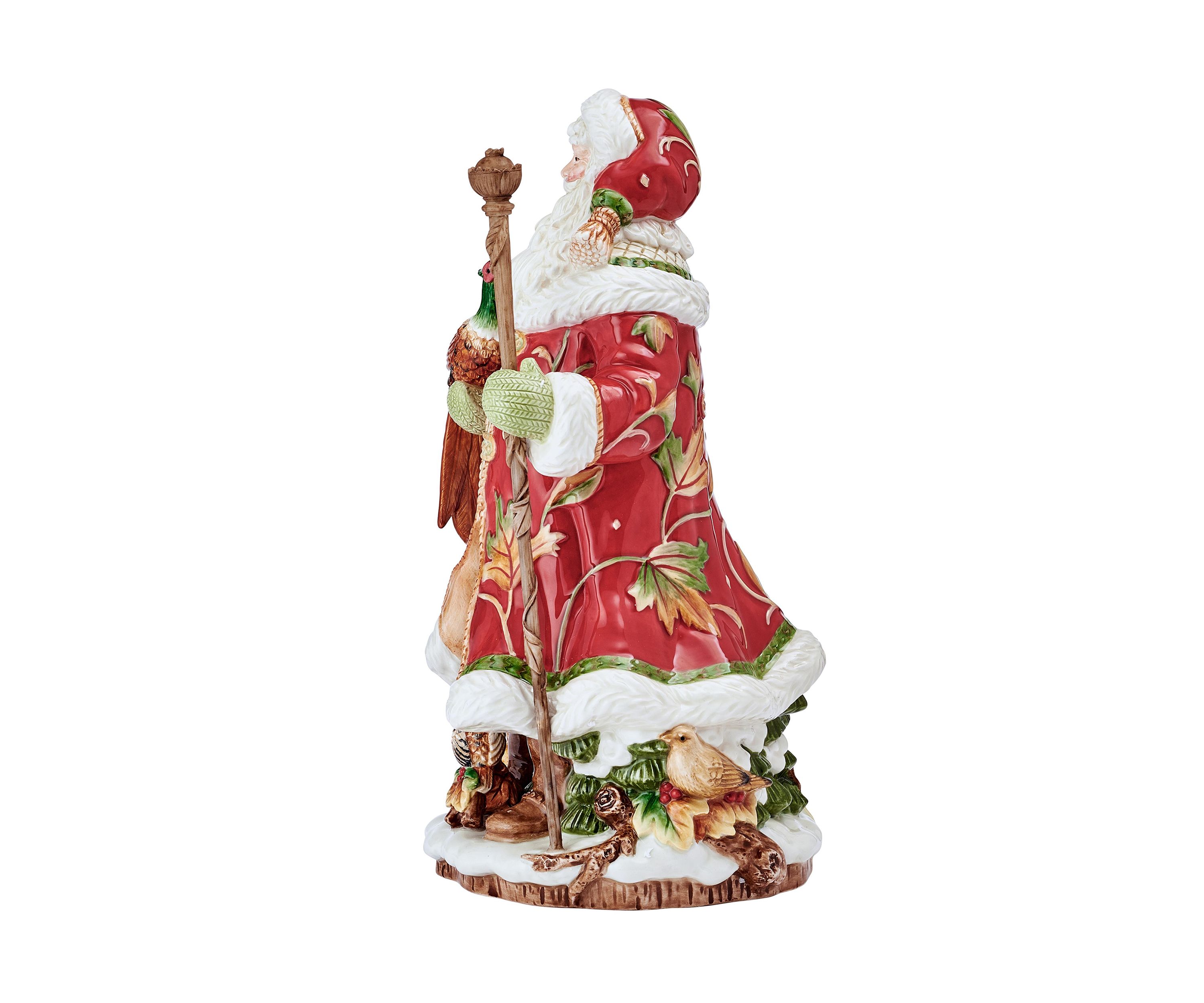 Brilliant Bordeaux Santa Figurine