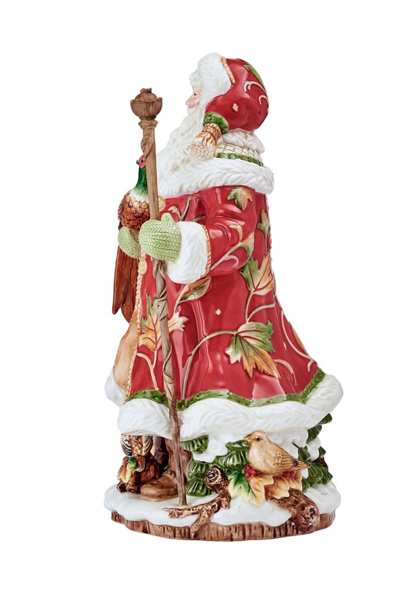 Brilliant Bordeaux Santa Figurine