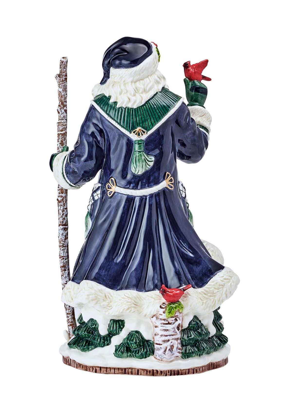 Fitz & Floyd - Exclusive to Biltmore Winter Berry Blue Santa Figurine