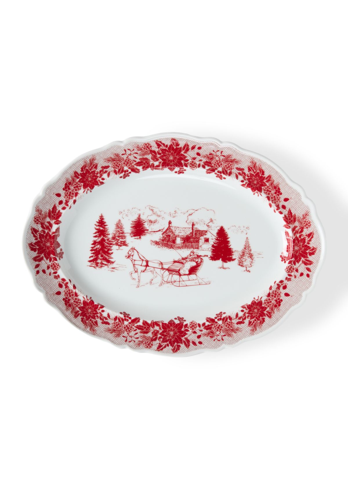 Holiday Toile Serve Platter