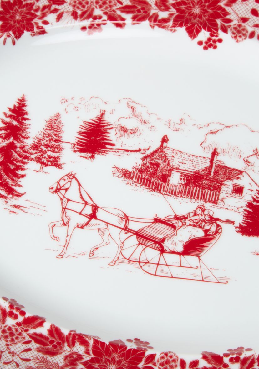 Holiday Toile Serve Platter
