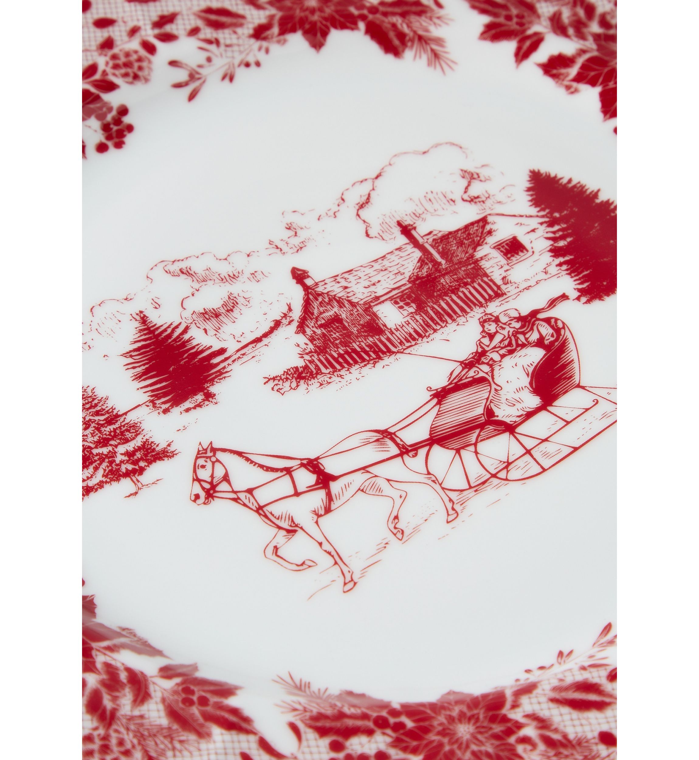 Holiday Toile Dinner Plate