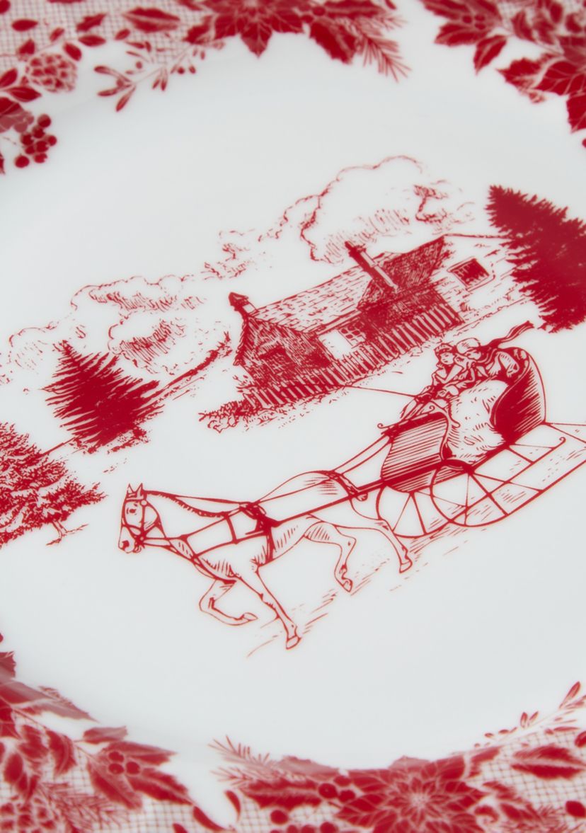 Holiday Toile Dinner Plate