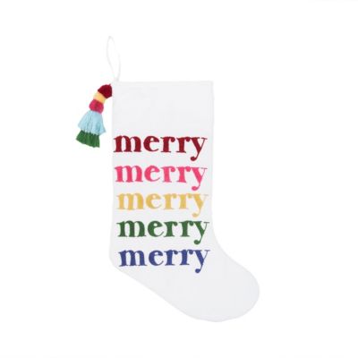 carol & frank Colorful Merry Stocking