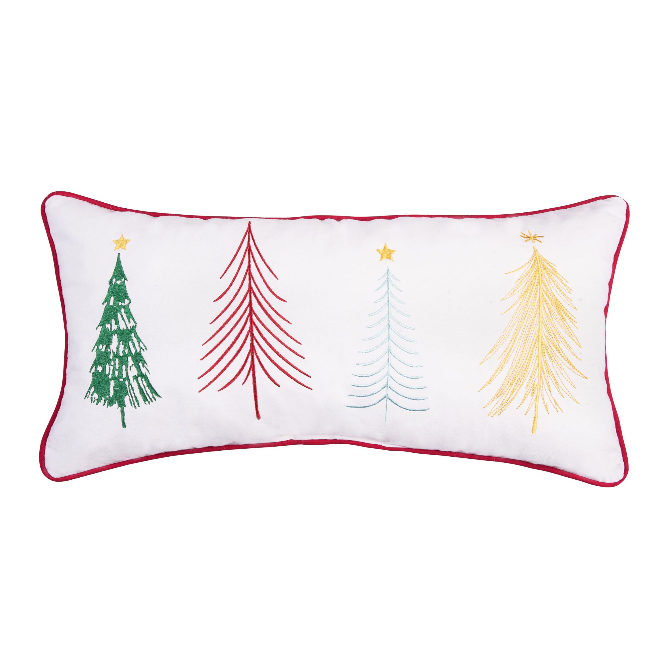 24" x 12" Colorful Trees Throw Pillow