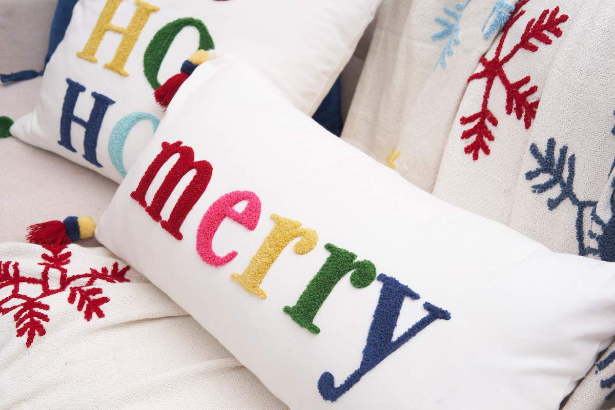 24" x 12" Boho Merry Throw Pillow