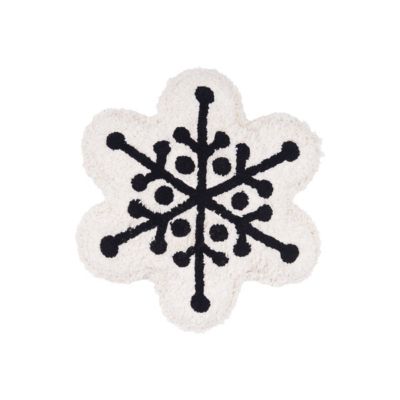 carol & frank 18" x 17" Onyx Snowflake Shaped Throw Pillow, Black