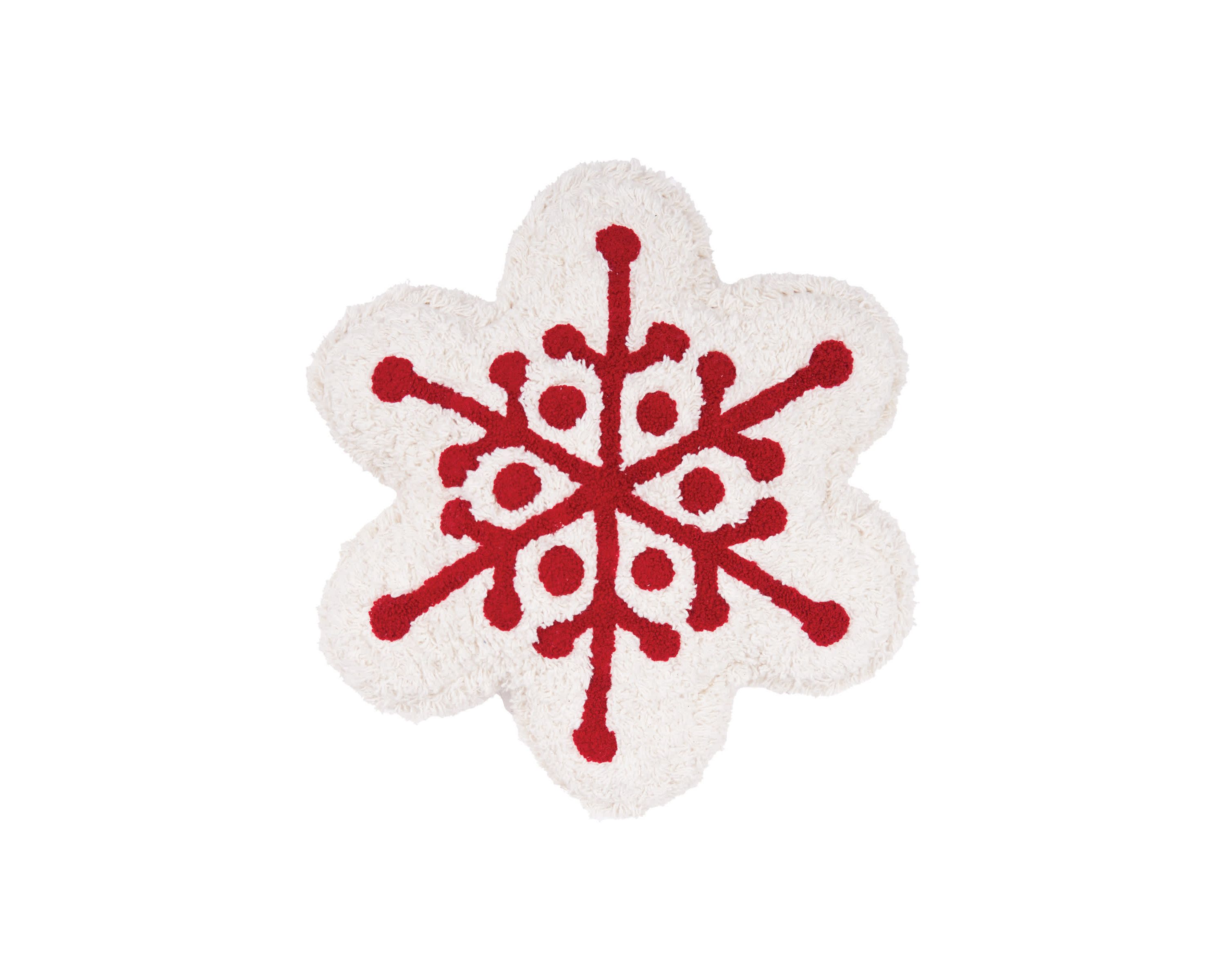 18" x 17" Scarlett Snowflake Shaped Throw Pillow
