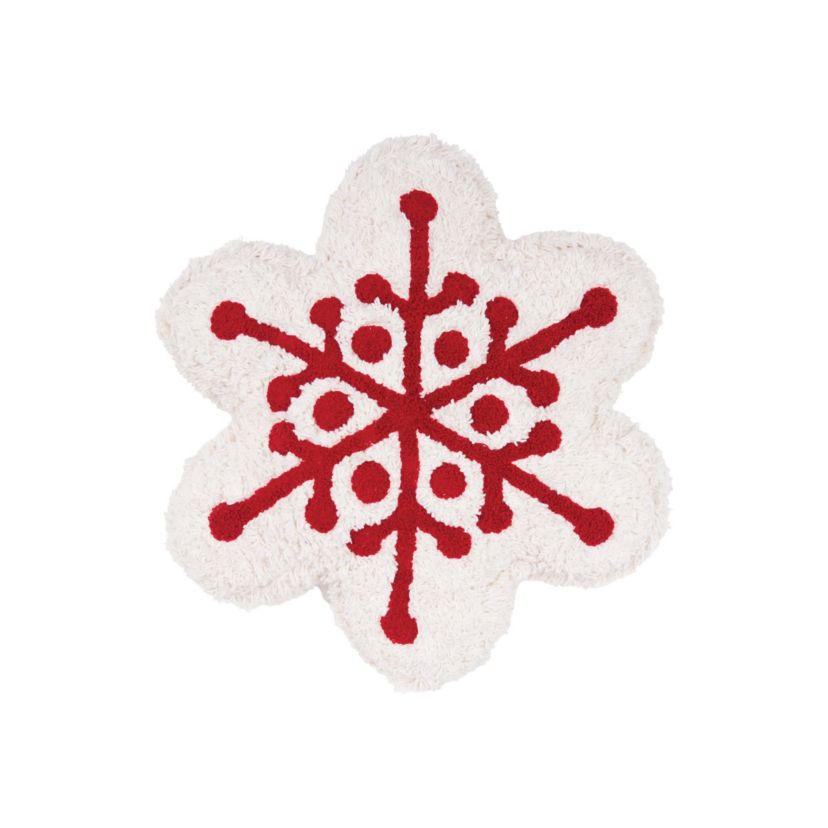 18" x 17" Scarlett Snowflake Shaped Throw Pillow