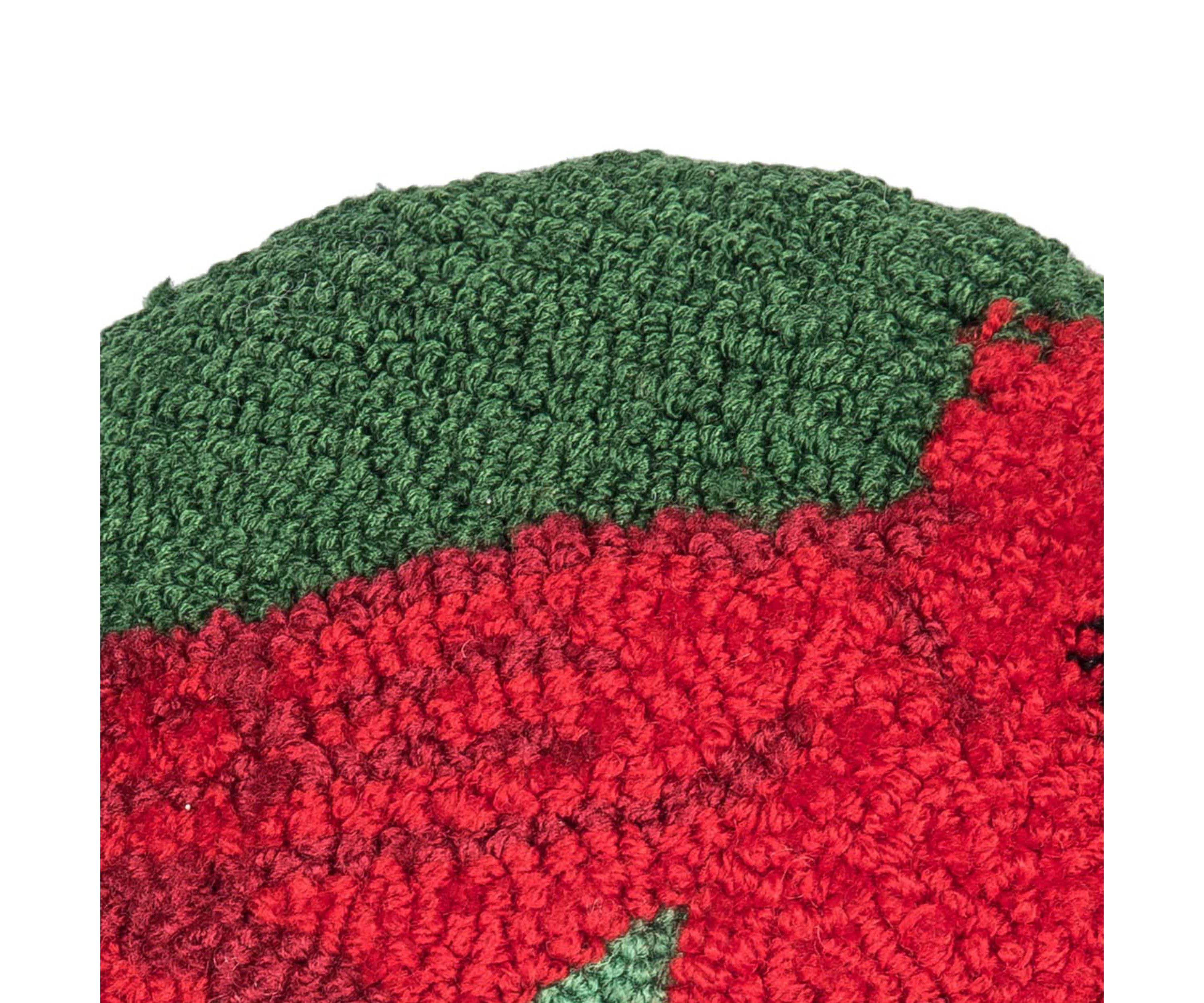 10" x 10" Mini Round Cardinal Hooked Throw Pillow