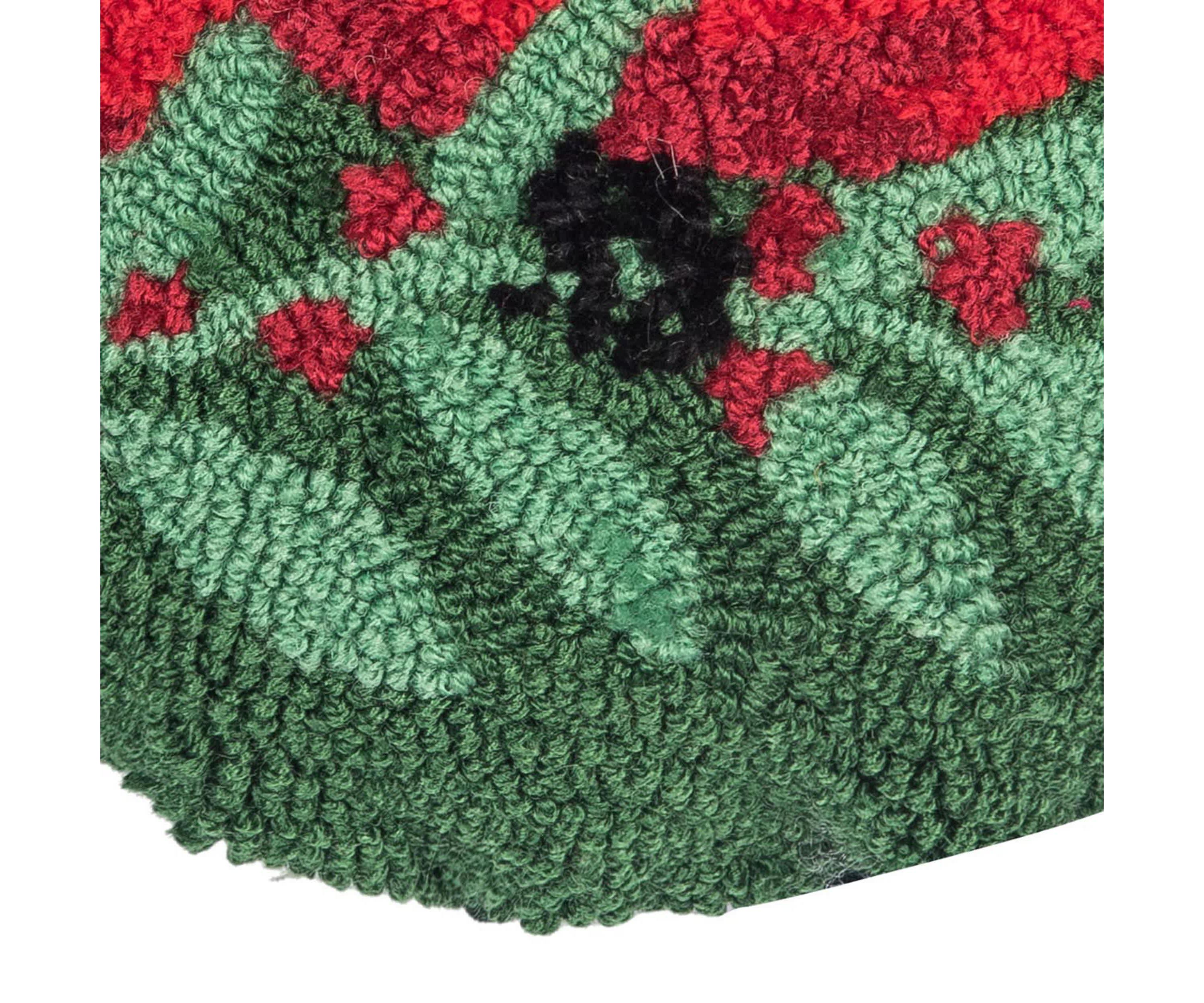 10" x 10" Mini Round Cardinal Hooked Throw Pillow