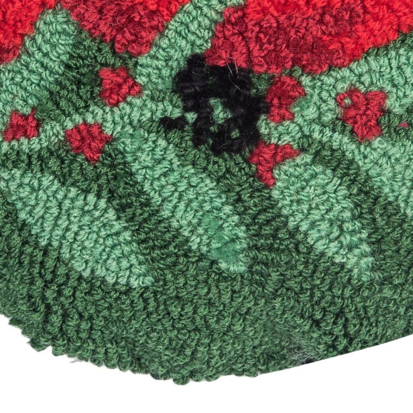 10" x 10" Mini Round Cardinal Hooked Throw Pillow
