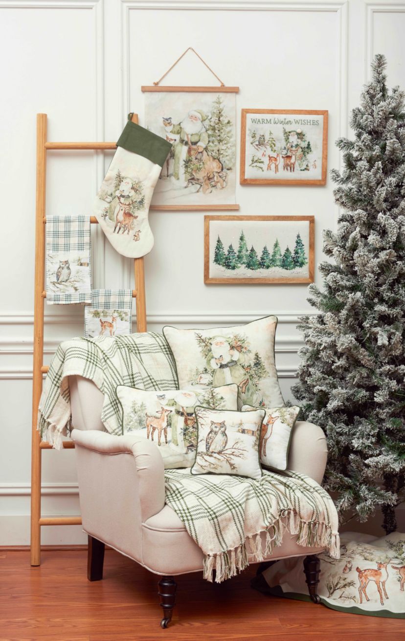 10" x 10" Woodland Deer Throw Pillow