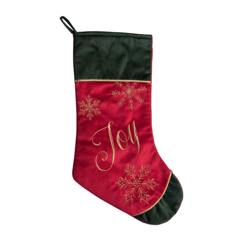 Joy Snowflake Stocking