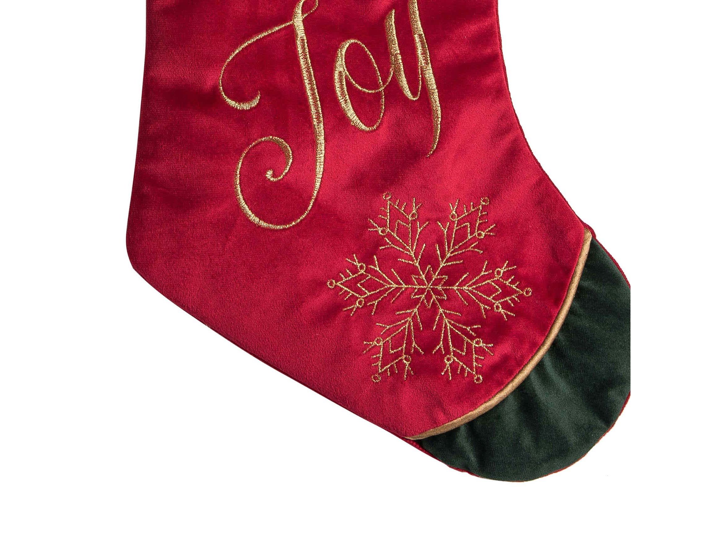Joy Snowflake Stocking