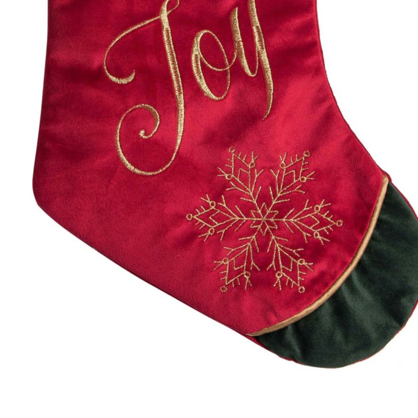 Joy Snowflake Stocking
