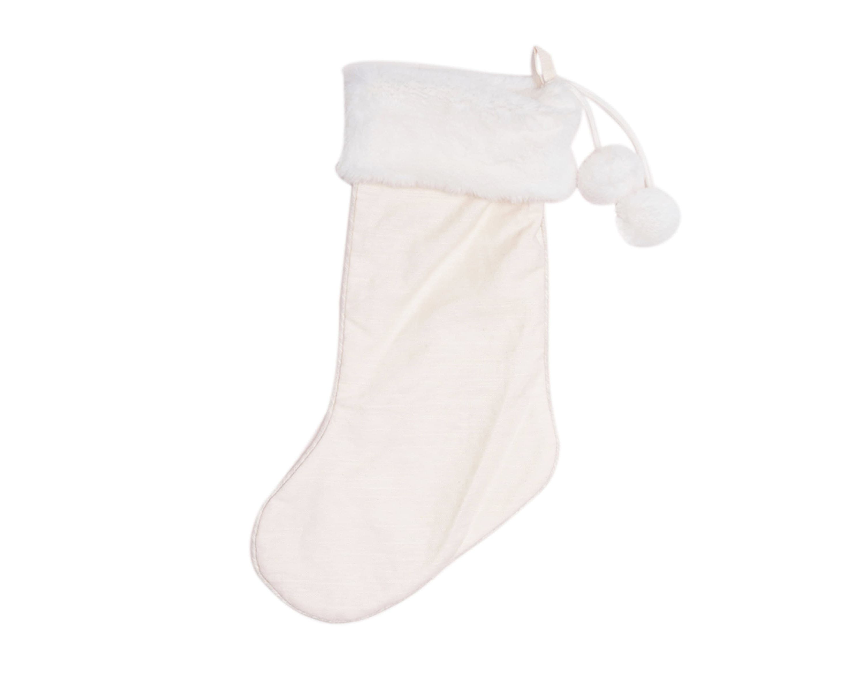 White Christmas Snowflake Stocking