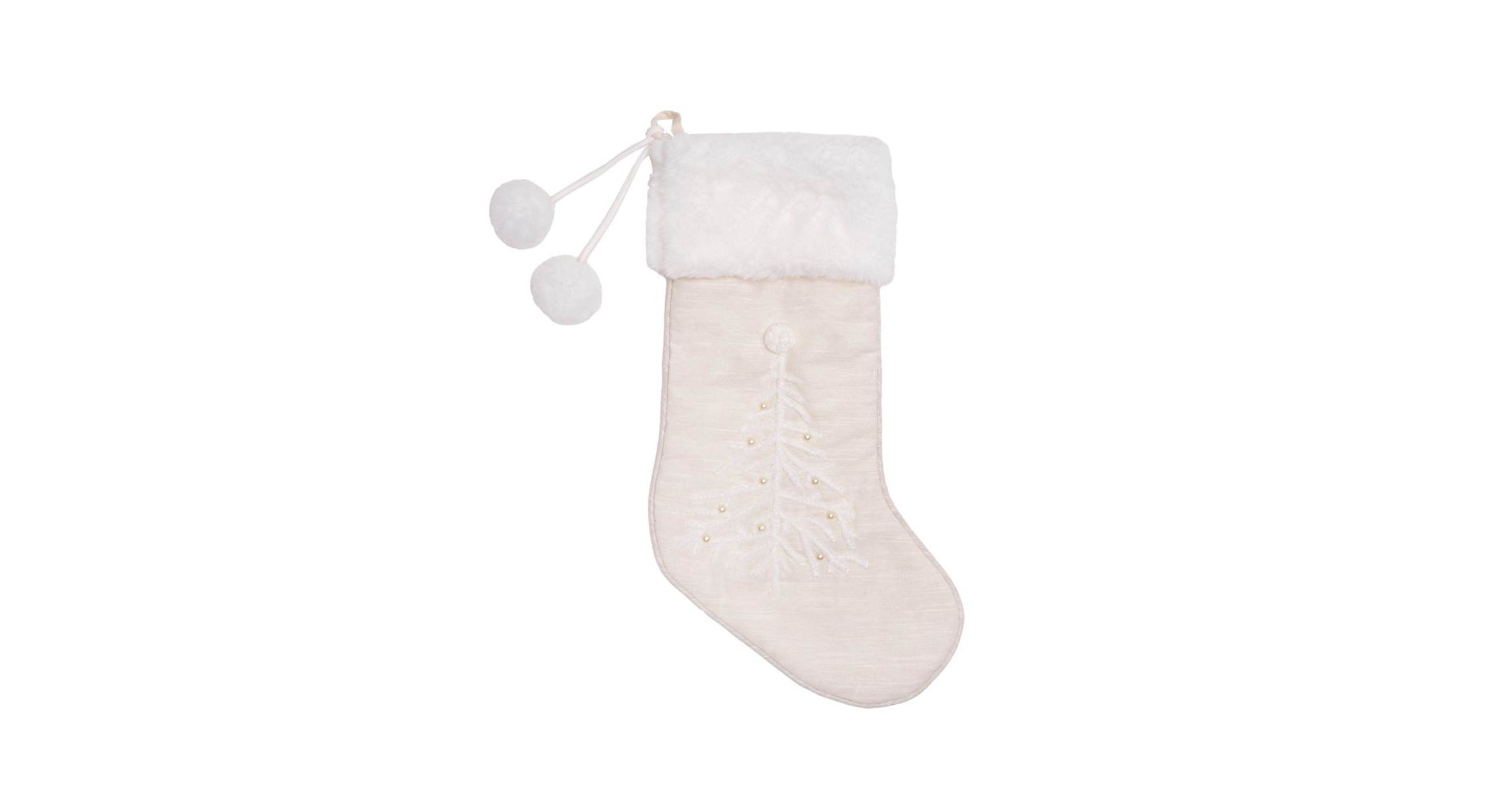 White Christmas Tree Stocking