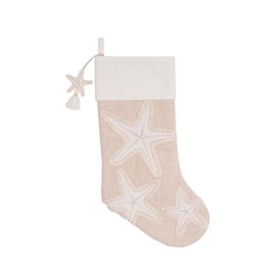 C&F Home Gold Coast Starfish Stocking, Beige