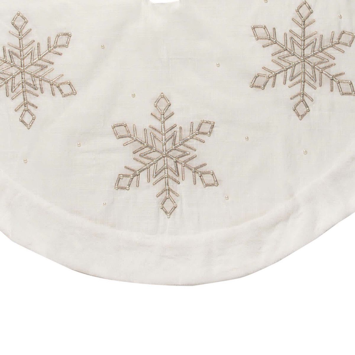 Champagne Snowflake Tree skirt