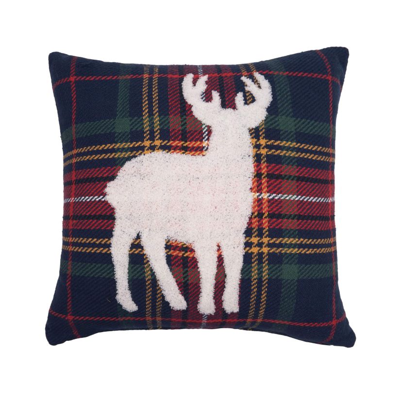 18" x 18" Blue Lennox Deer Throw Pillow