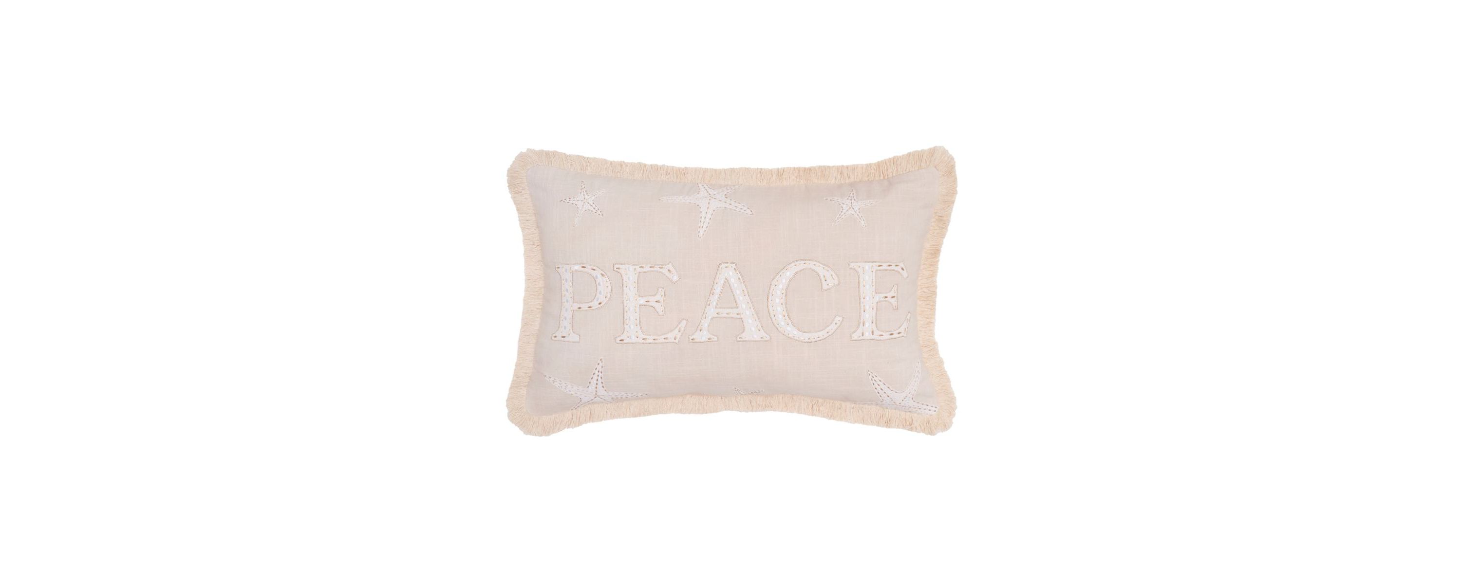 22" x 14" Gold Coast Peace Throw Pillow
