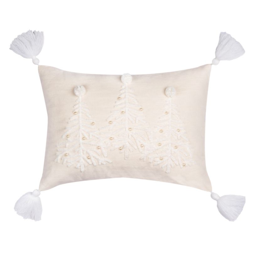 16" x 12" Embellished Trees Throw Pillow