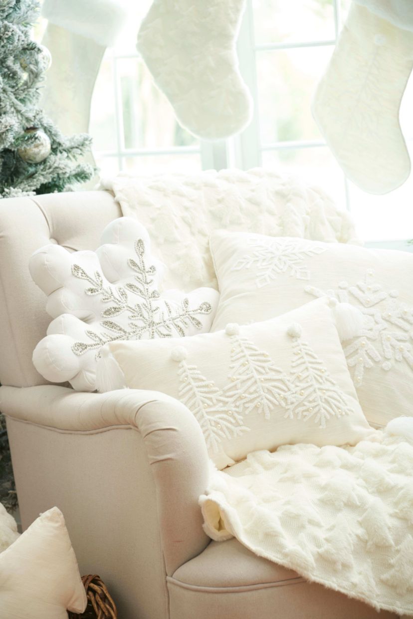 16" x 12" Embellished Trees Throw Pillow