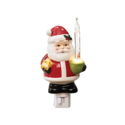 Gallerie II Santa Claus Christmas Bubble Night Light, Red