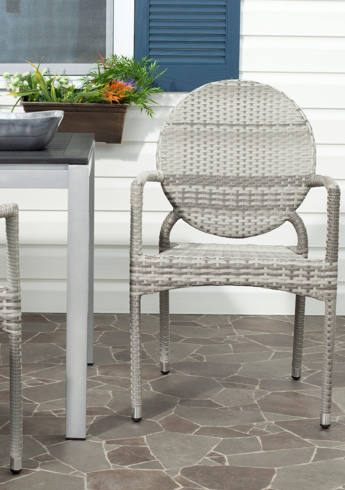 Valdez 2 Piece Indoor-Outdoor Stacking Armchair