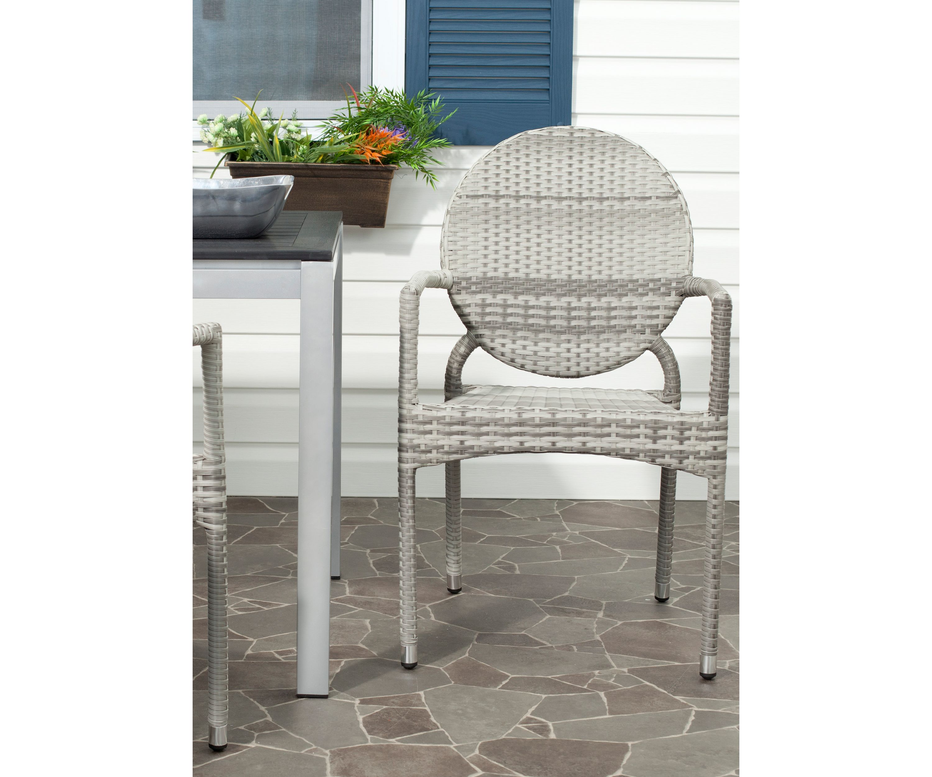 Valdez 2 Piece Indoor-Outdoor Stacking Armchair