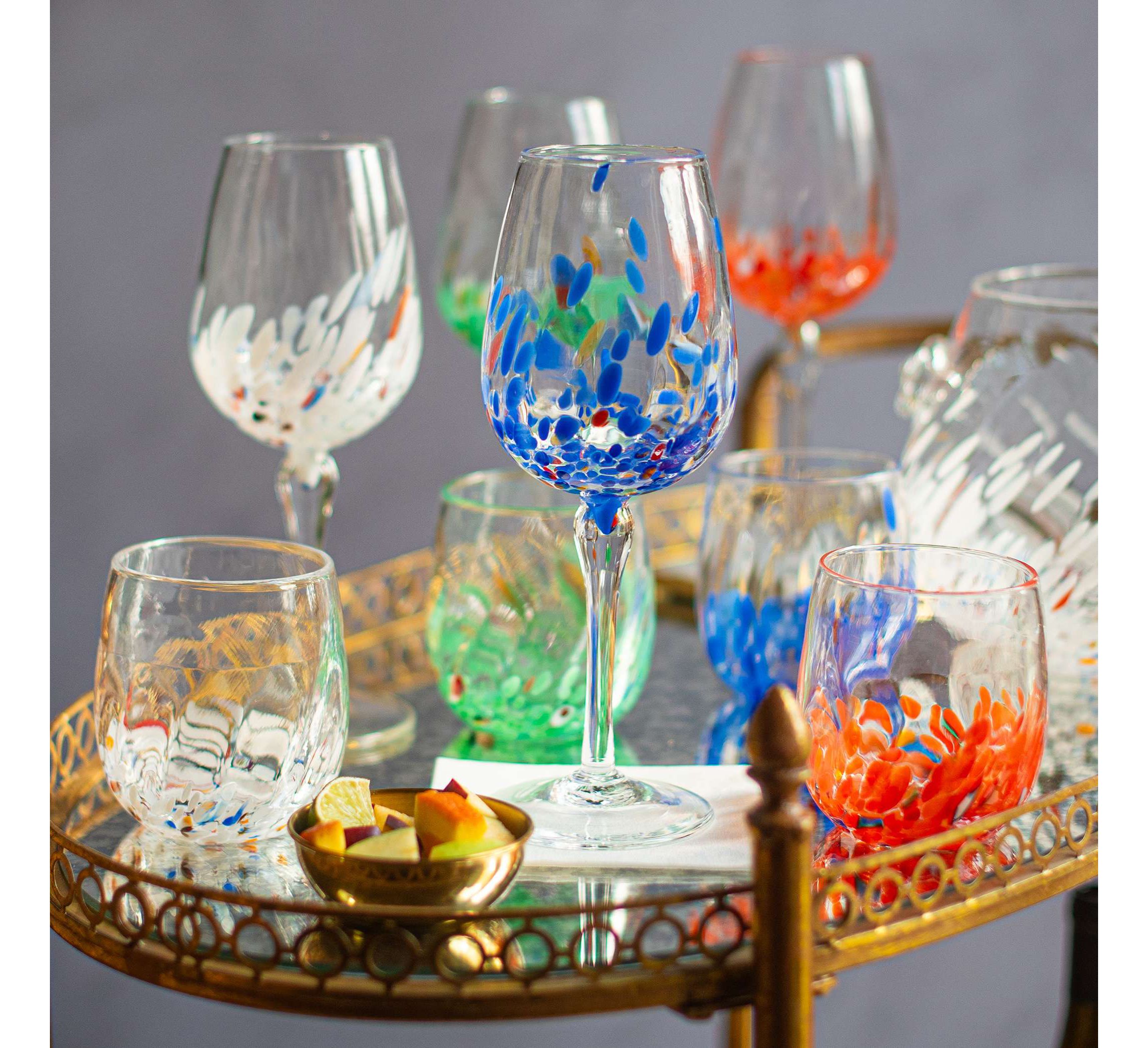 Chiara Orange Wine Glass