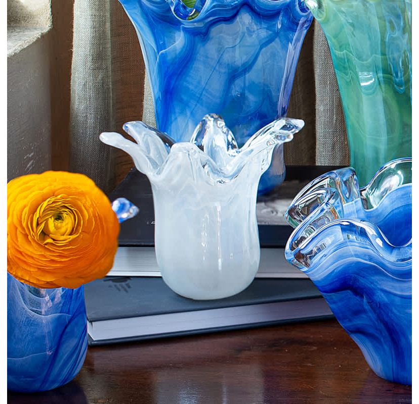Onda Glass Cobalt Petite Vase