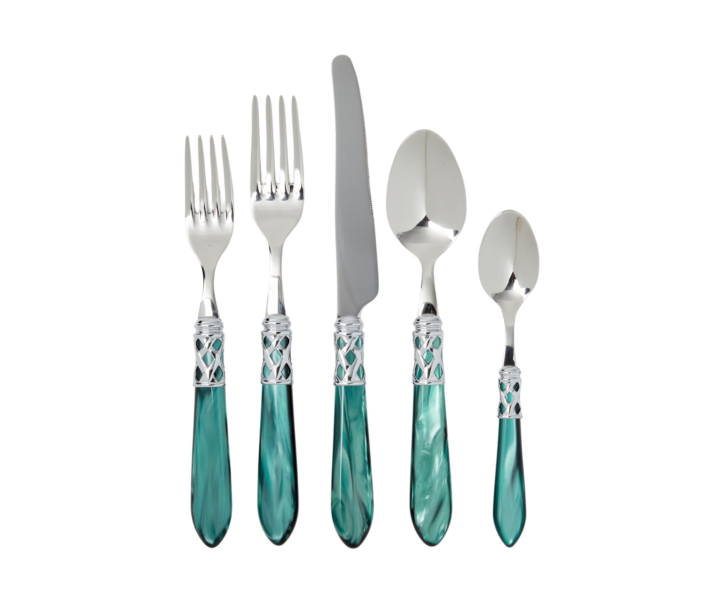Aladdin Brilliant Green 5 Piece Place Setting