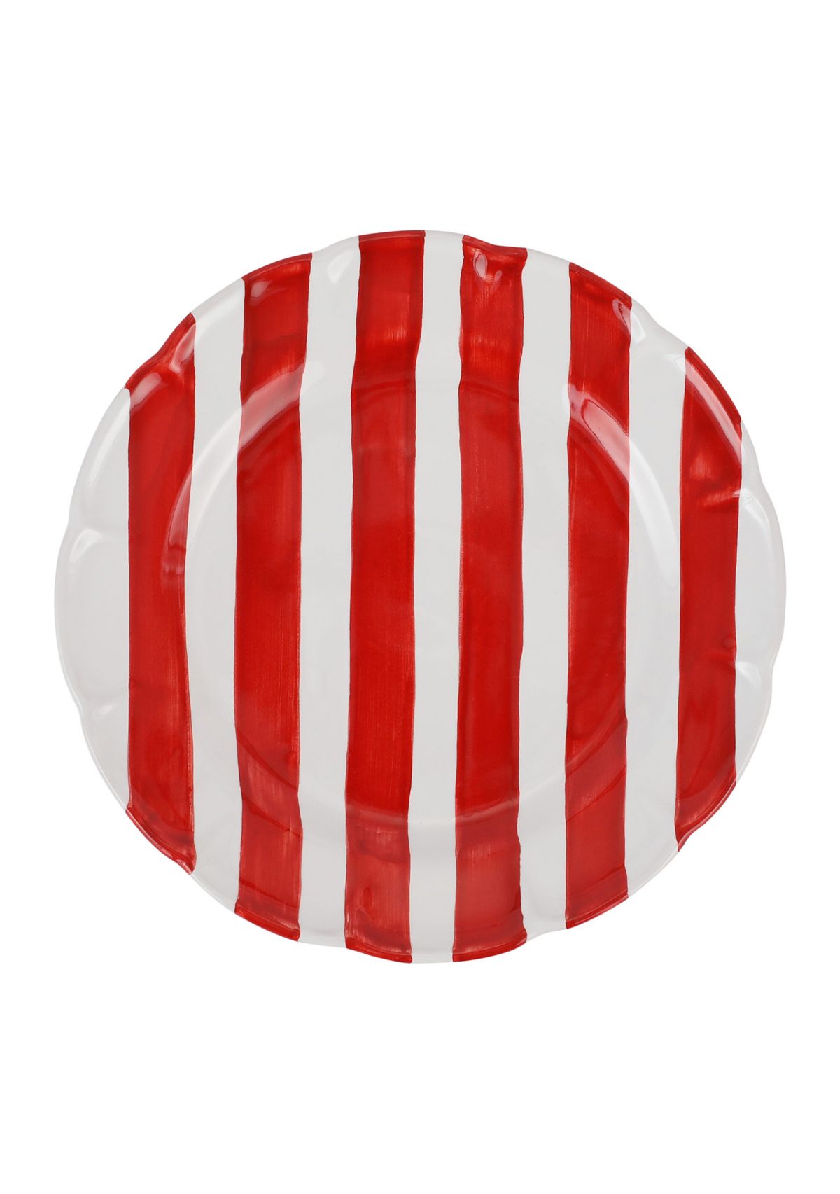 Amalfitana Red Stripe Dinner Plate