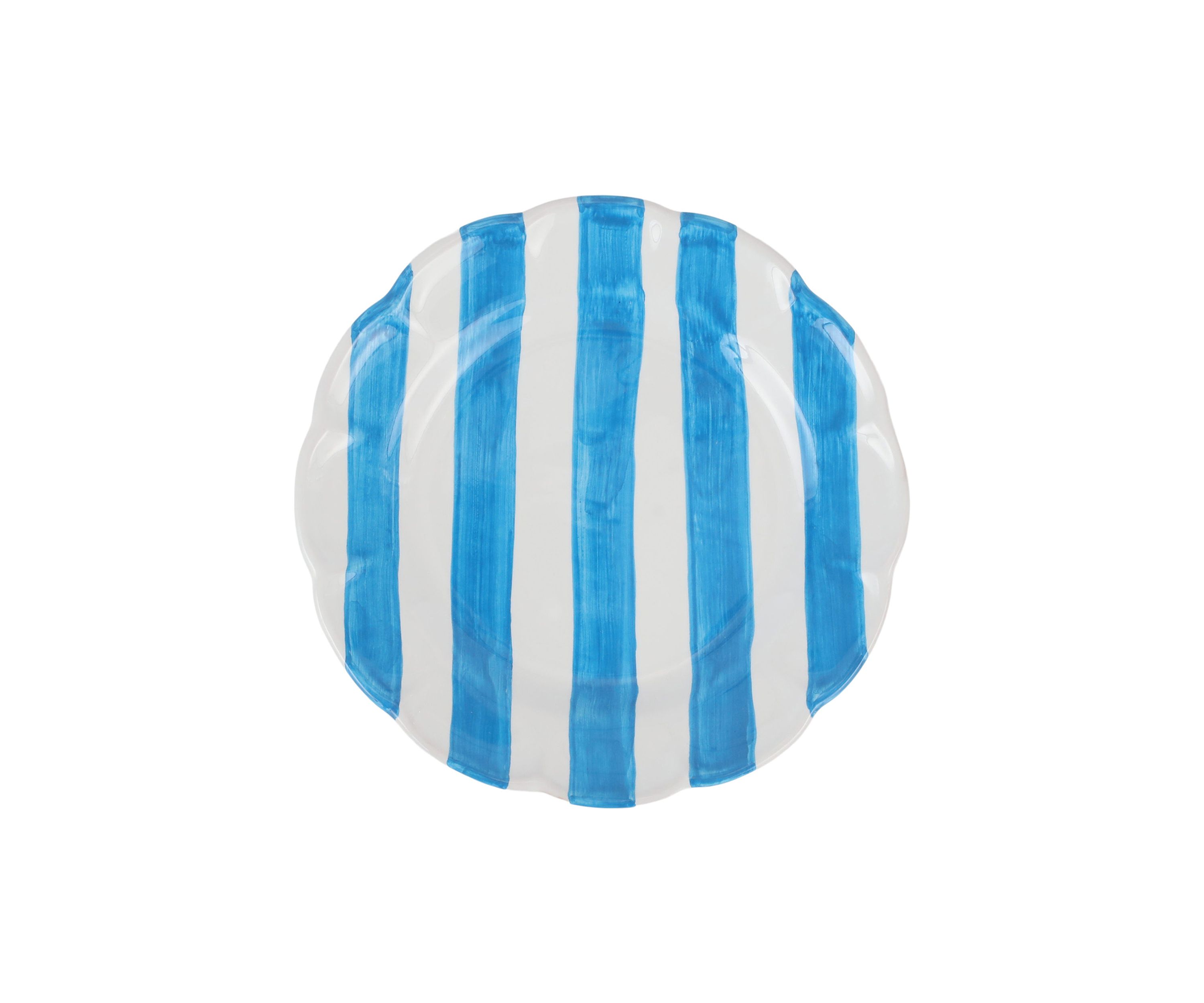 Amalfitana Cobalt Stripe Salad Plate