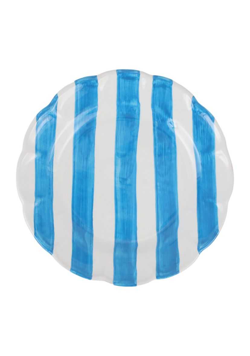 Amalfitana Cobalt Stripe Salad Plate