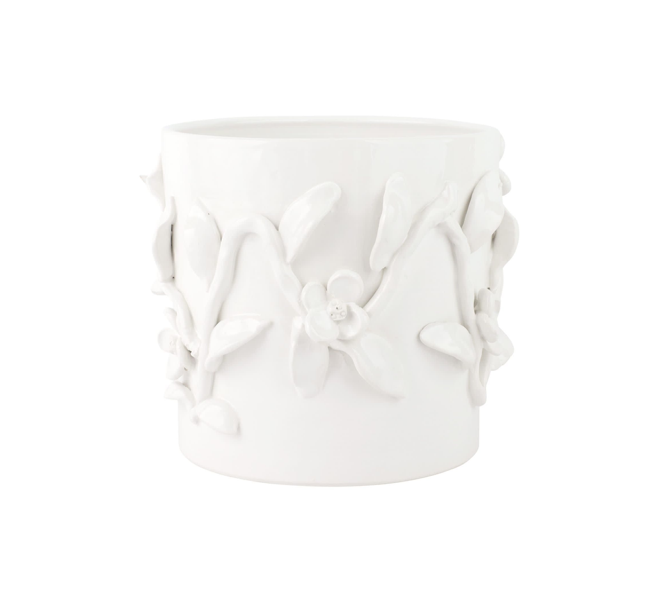 Bougainvillea Garden White Short Cachepot