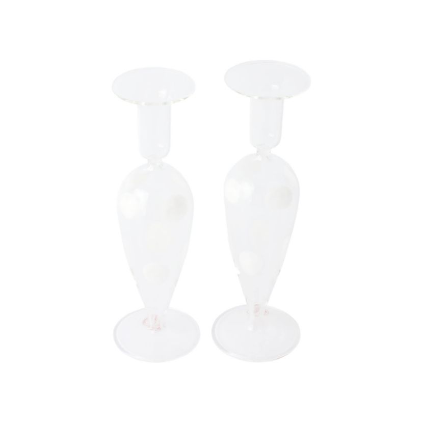 Drop White Candlesticks - Set of 2