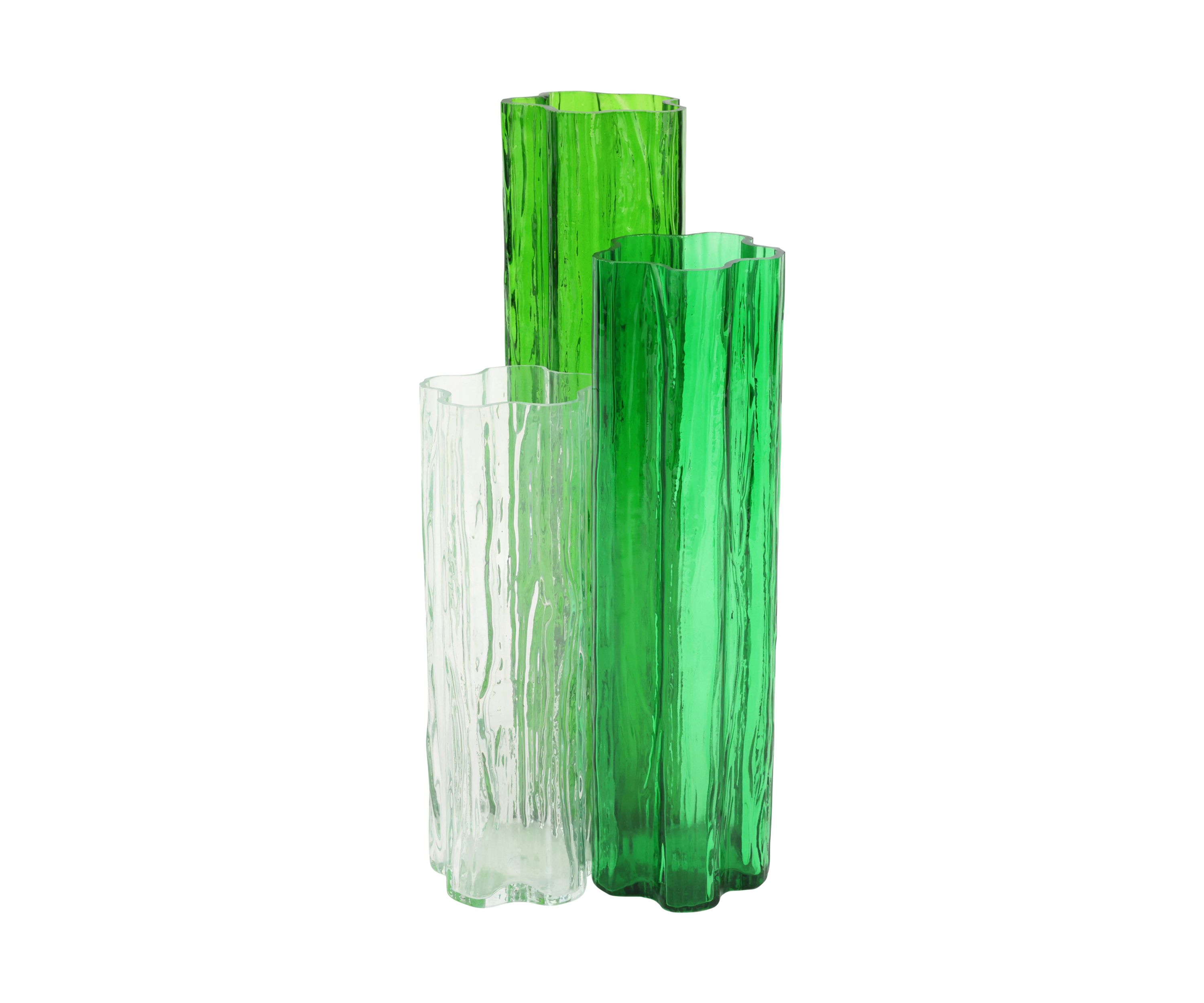 Flora Glass Green Vase