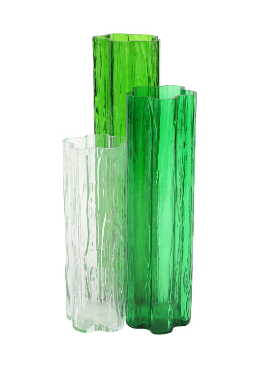 Flora Glass Green Vase
