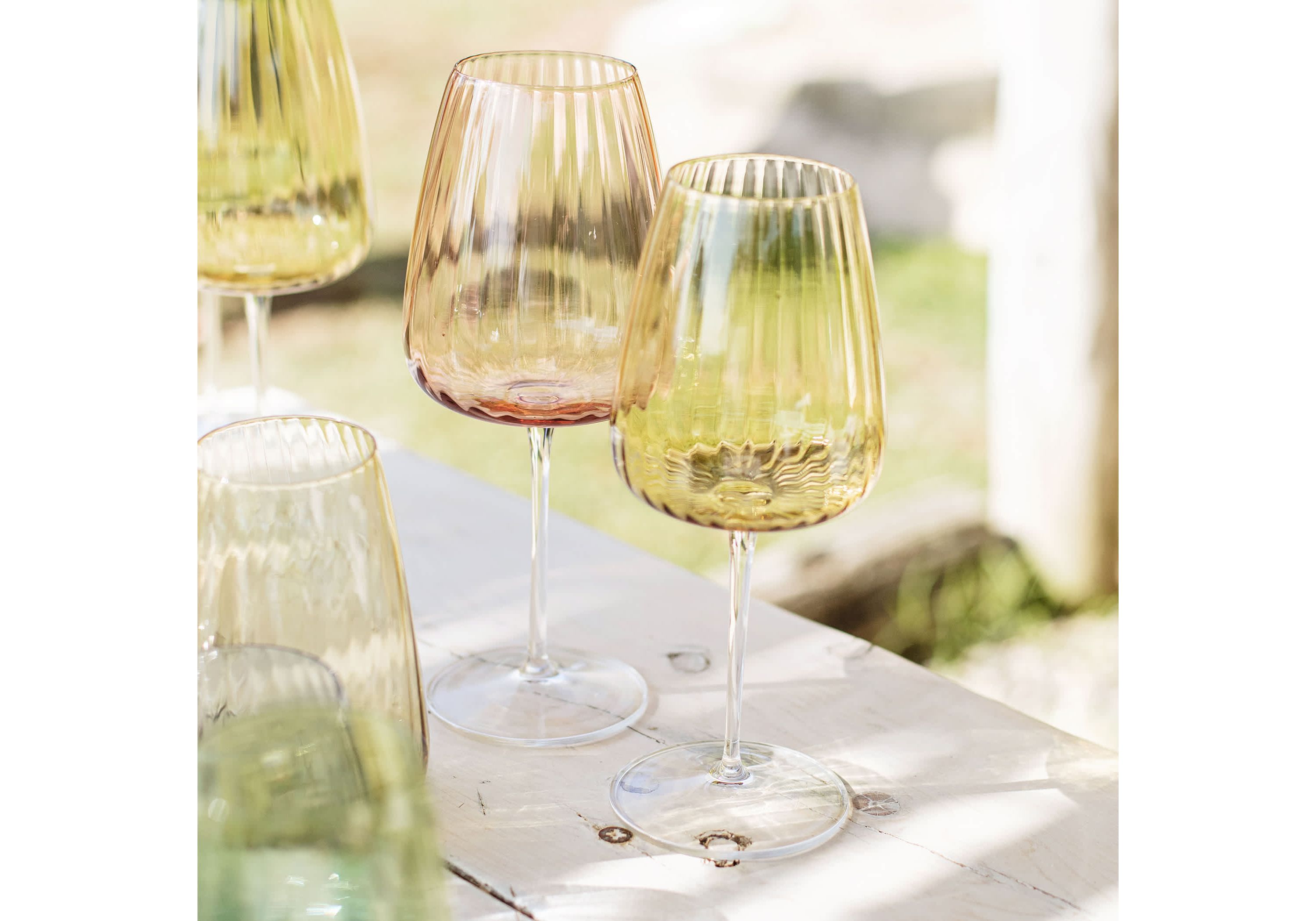 Francesca Amber Water Glass