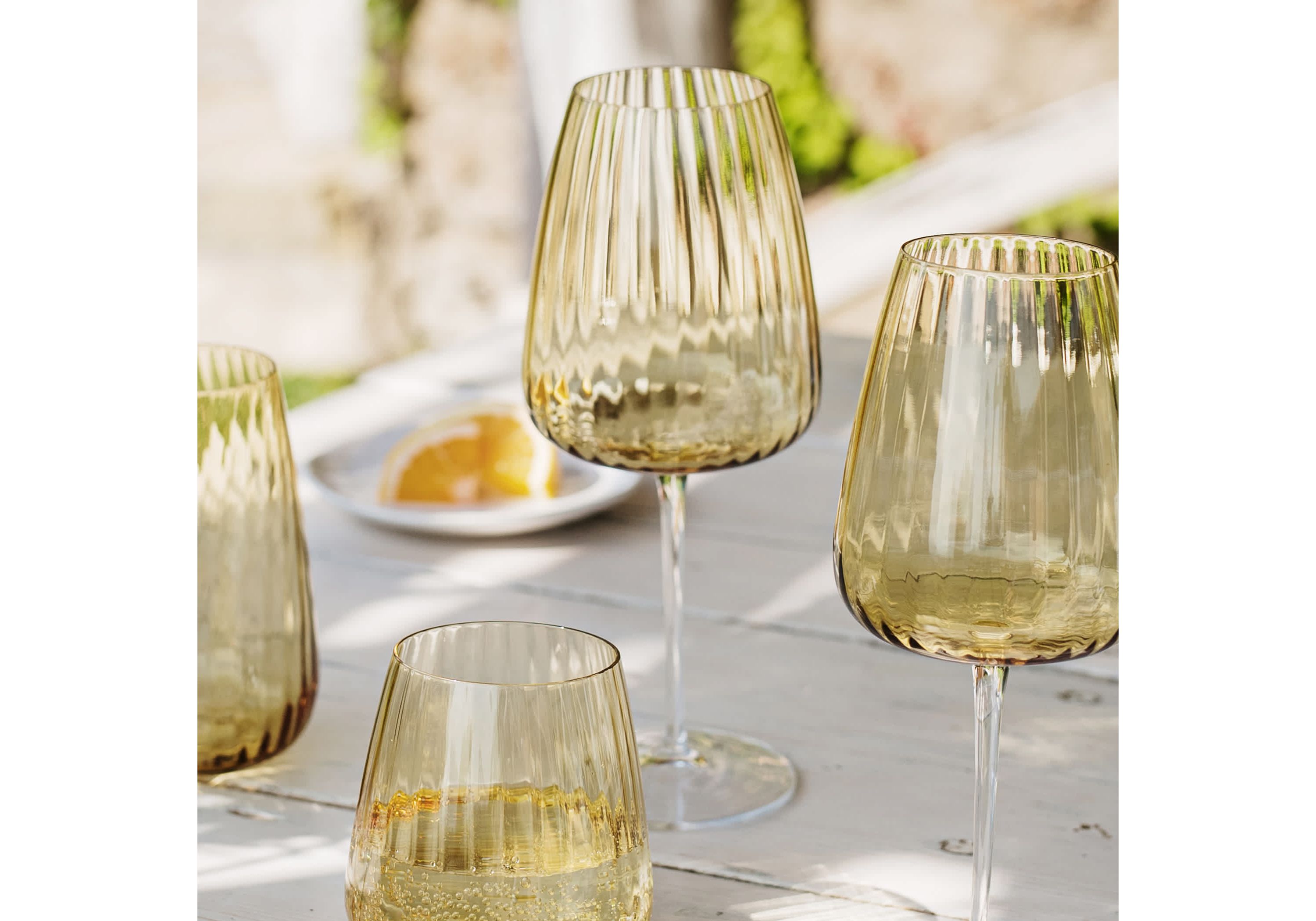Francesca Amber Wine Glass