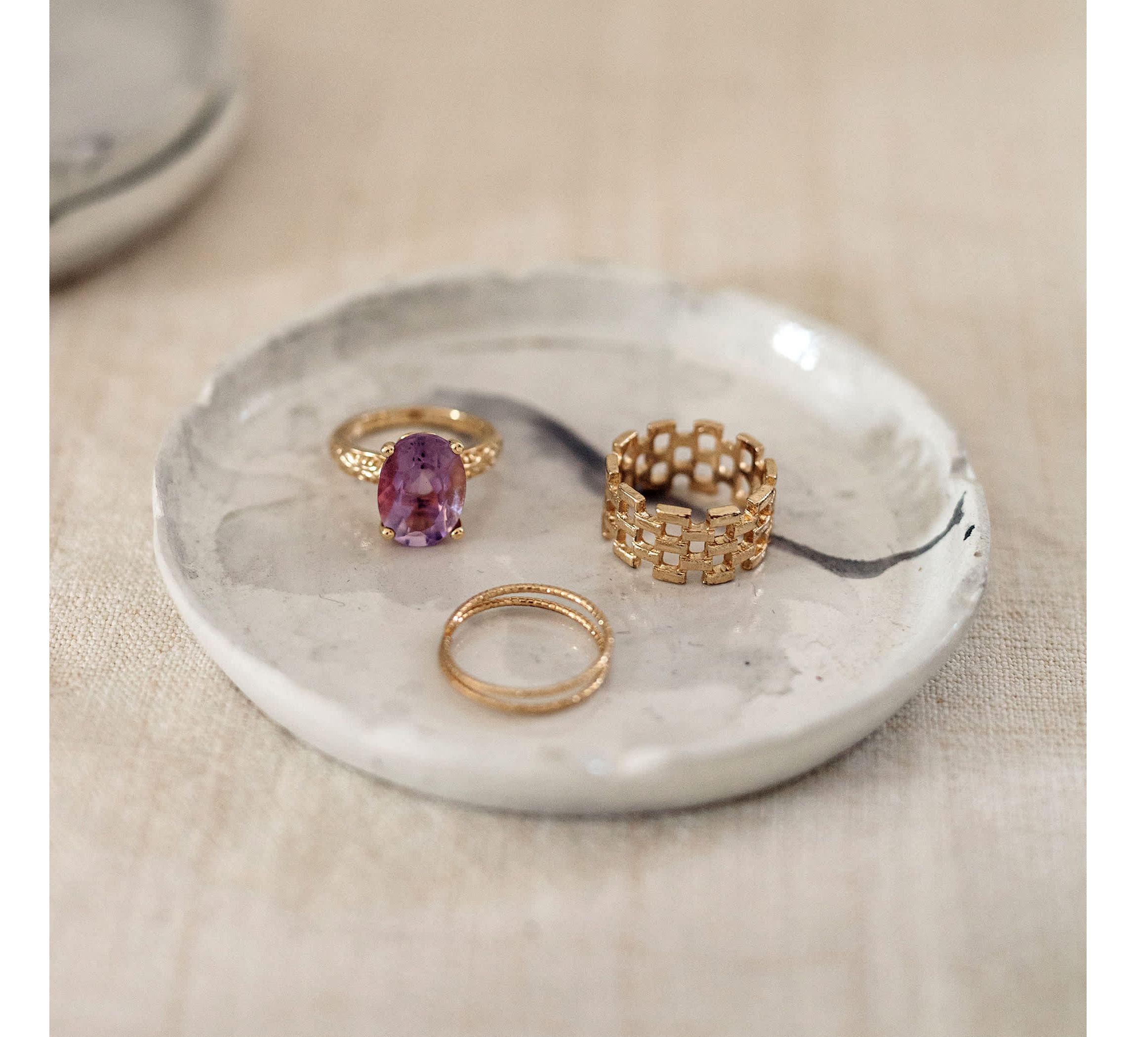 Florentine Wooden Accessories Marble Coasters - Set of 4
