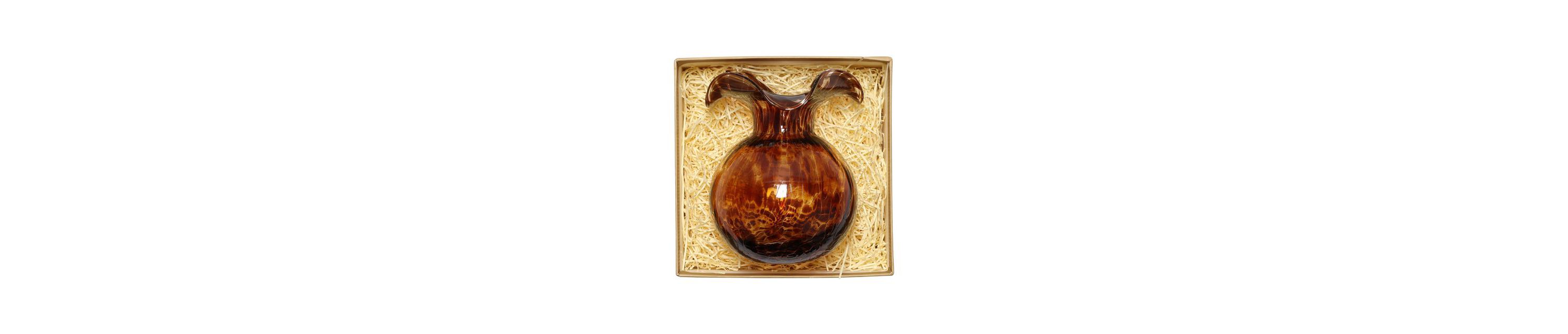 Hibiscus Glass Dark Green Bud Vase