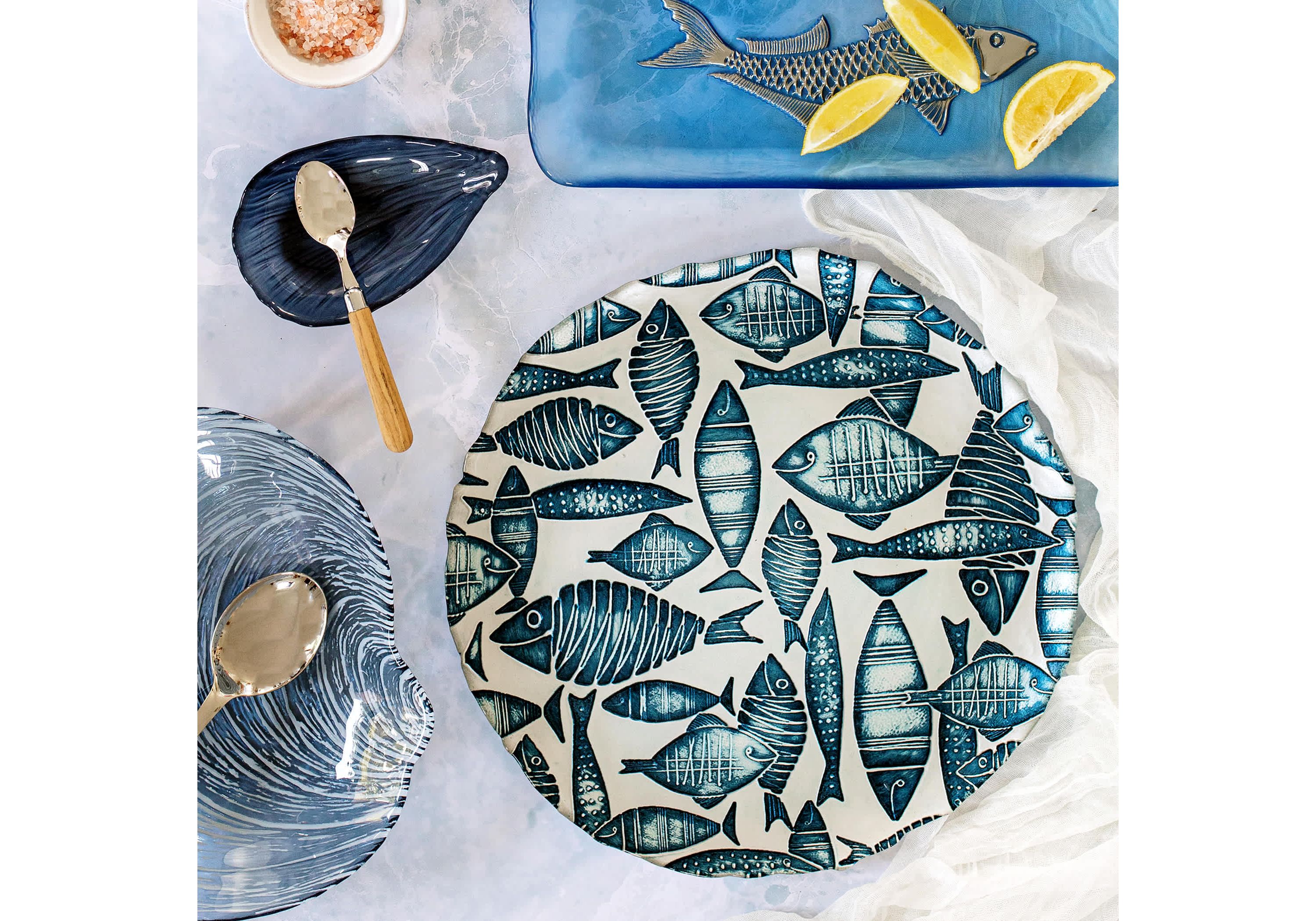 Isola Glass Round Platter