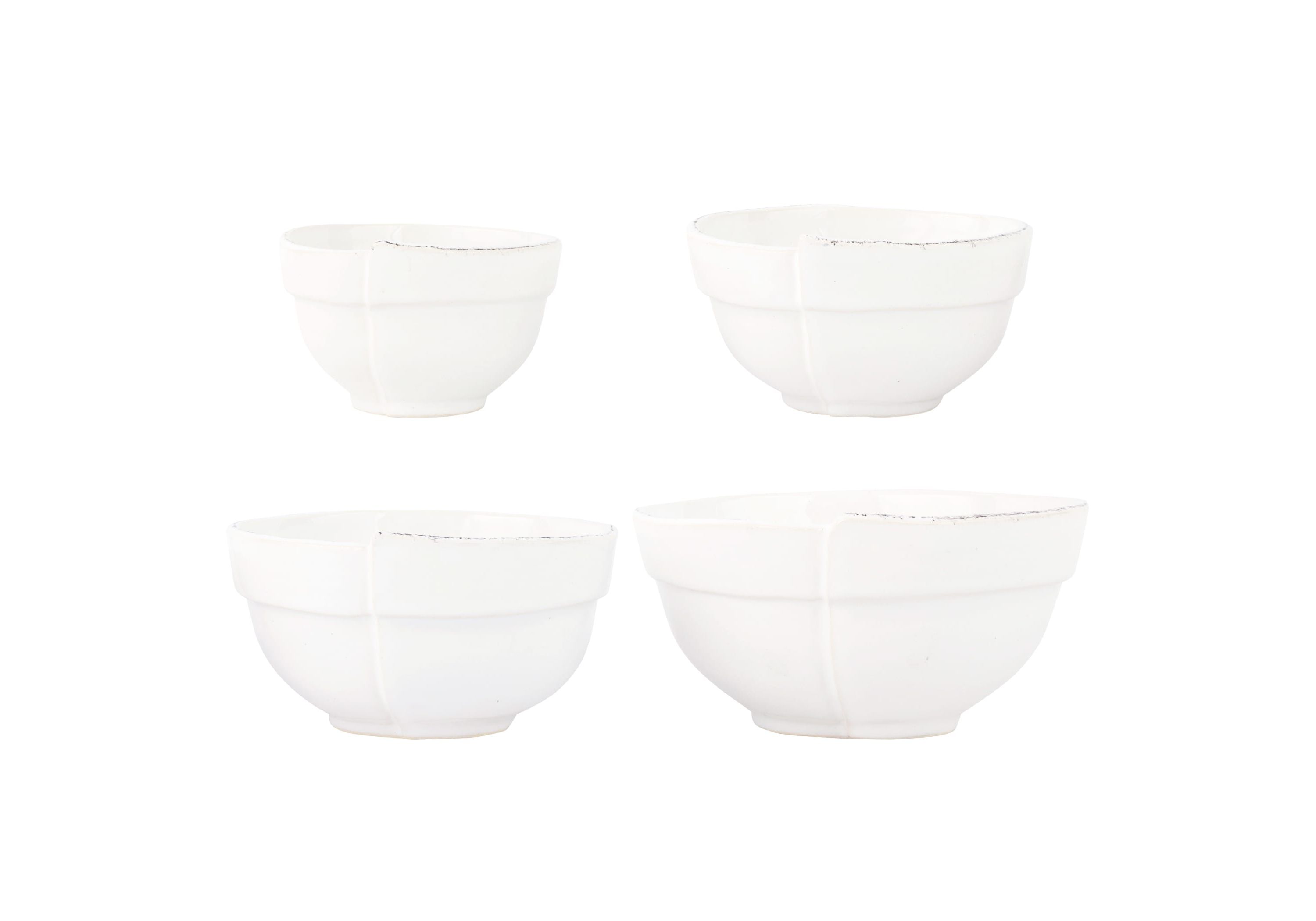 Lastra White Assorted Prepping Bowls - Set of 4