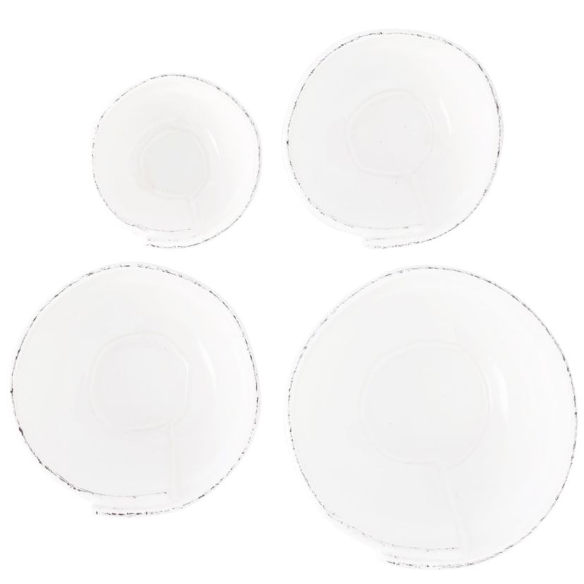 Lastra White Assorted Prepping Bowls - Set of 4