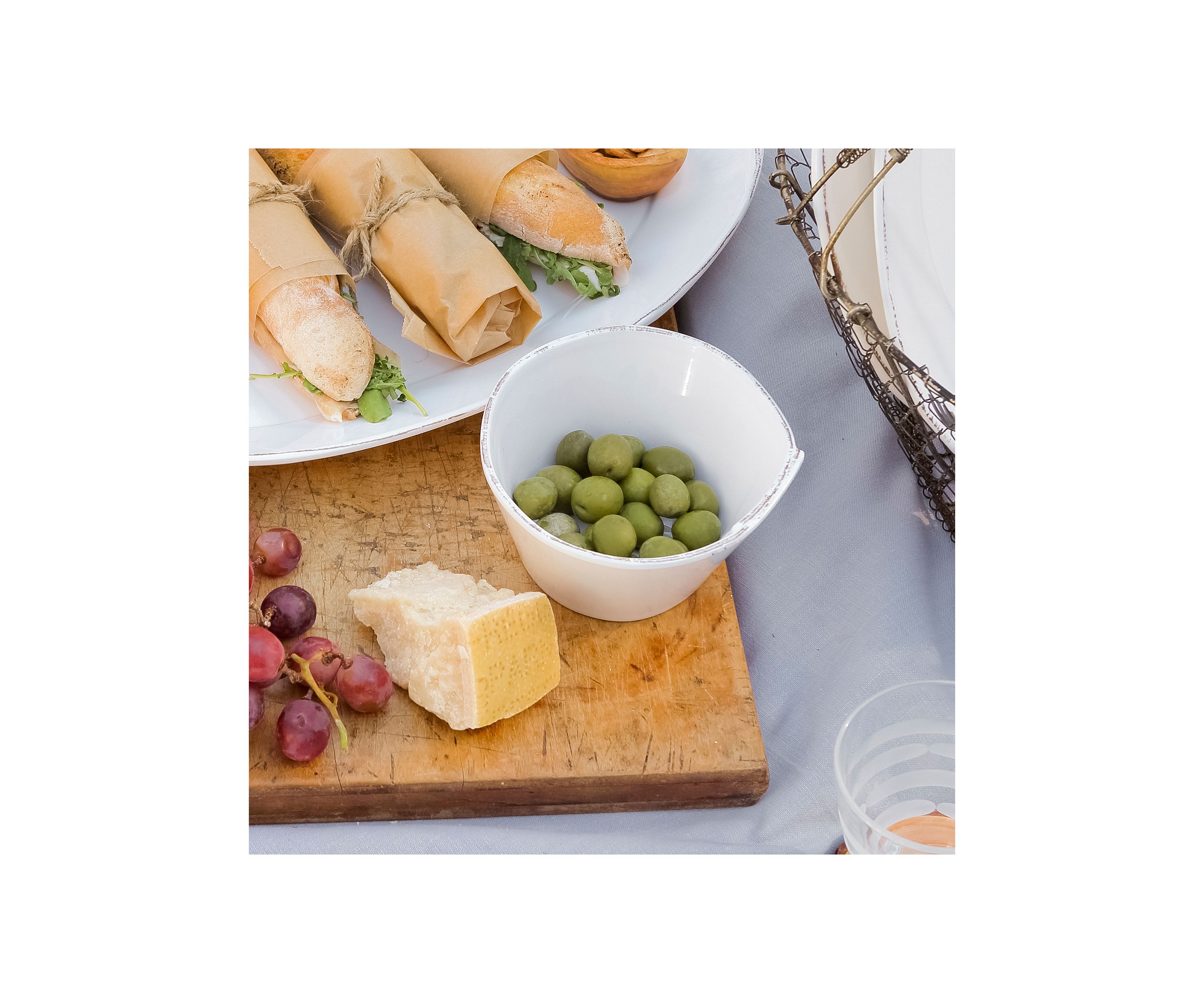 Lastra Melamine White Stacking Cereal Bowl